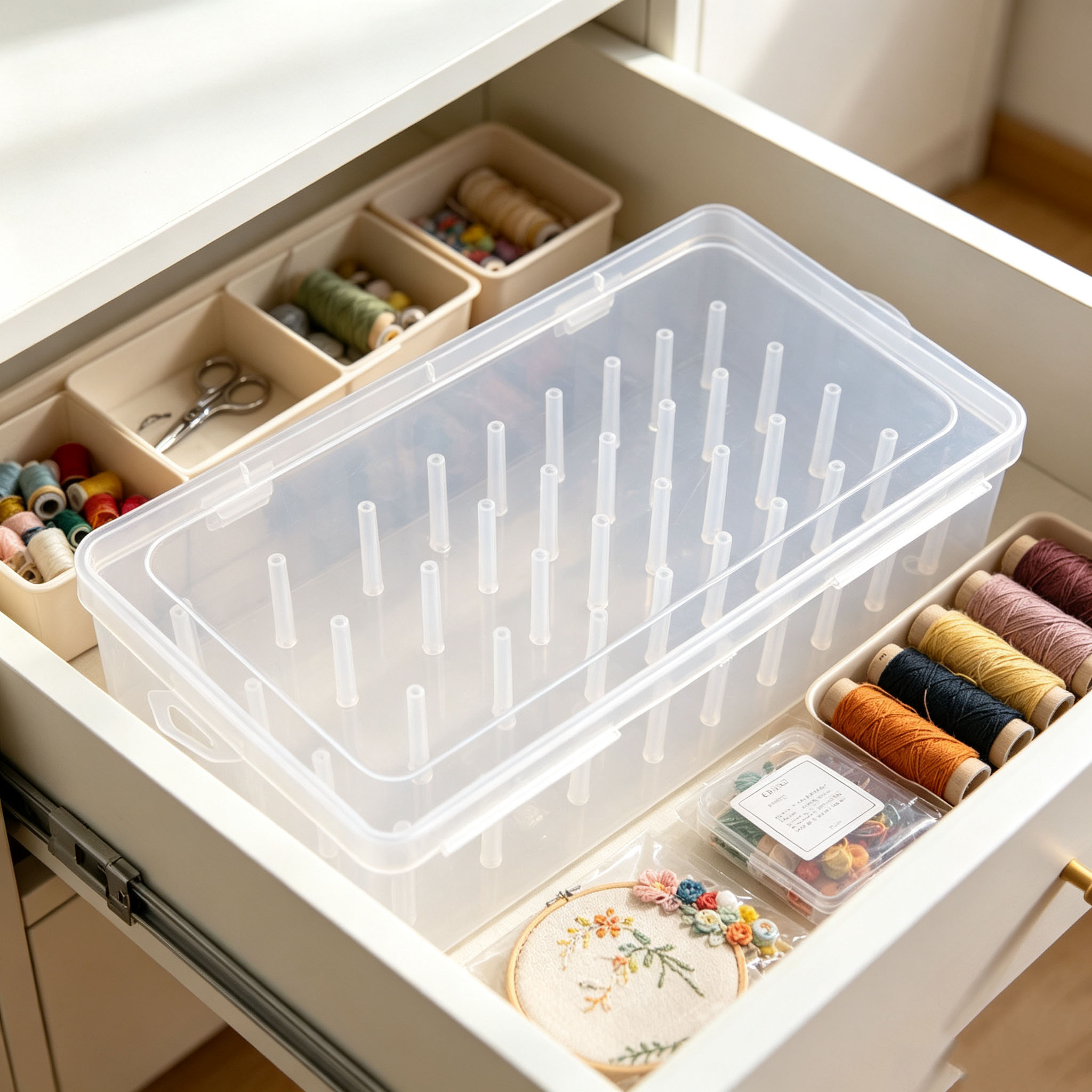 Thread Spool Organizer Box, Cl - Embroidery Floss review and price