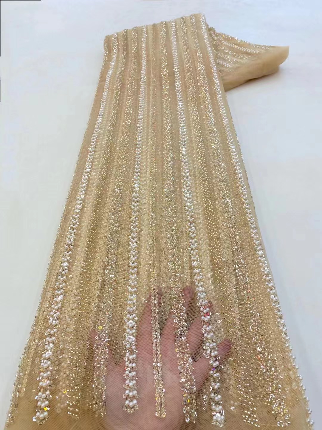 High Quality African Nigerian  - Embroidery Organza review and price