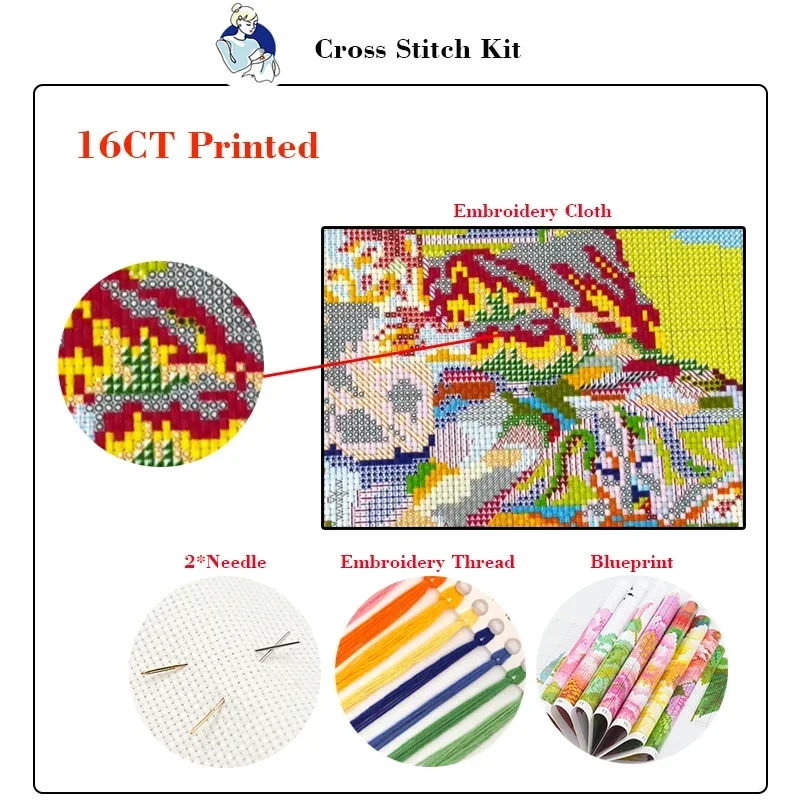 Joy Sunday Cross Stitch Kit Ap - Embroidery Floss review and price