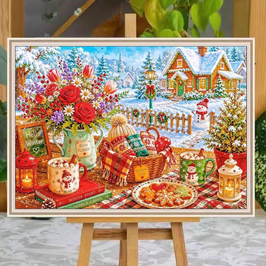 9CT 14ct Winter Printed Kits C - Embroidery Vs Cross Stitch review and price