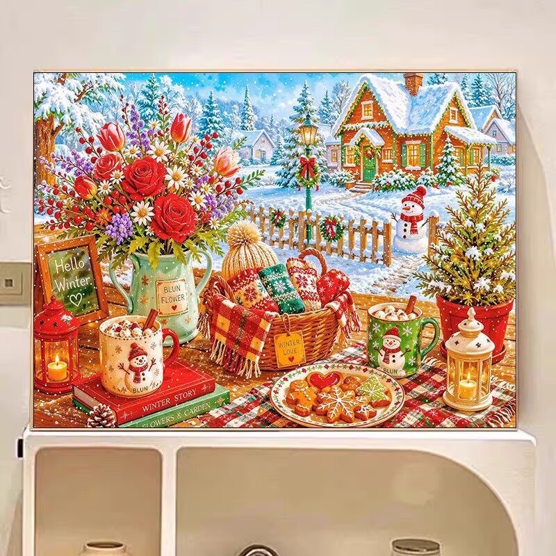 9CT 14ct Winter Printed Kits C - Embroidery Vs Cross Stitch review and price