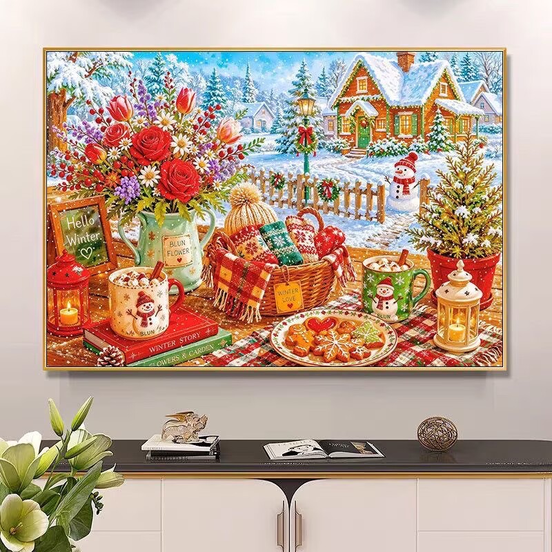 9CT 14ct Winter Printed Kits C - Embroidery Vs Cross Stitch review and price