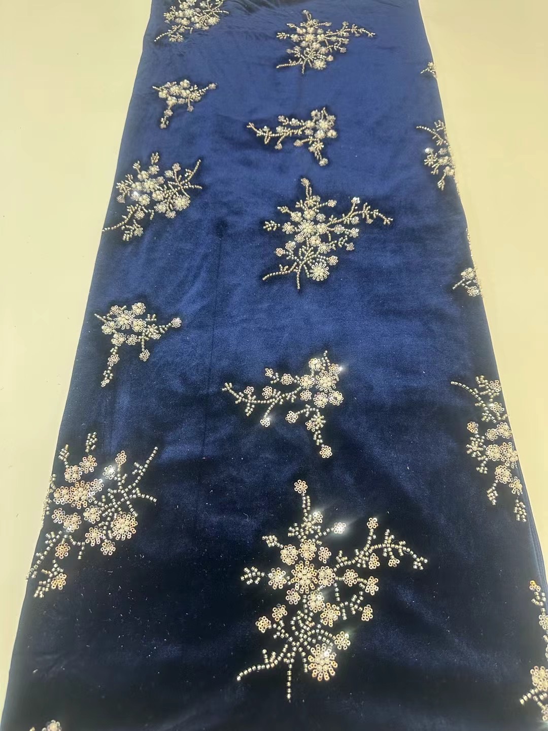 African Handmade Beads Velvet  - Embroidery Net Fabric review and price